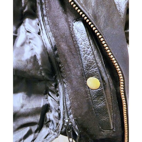 Detour Motorcycle Gear Men's Lined Leather Biker Jacket XL Black Laced - Picture 3 of 10